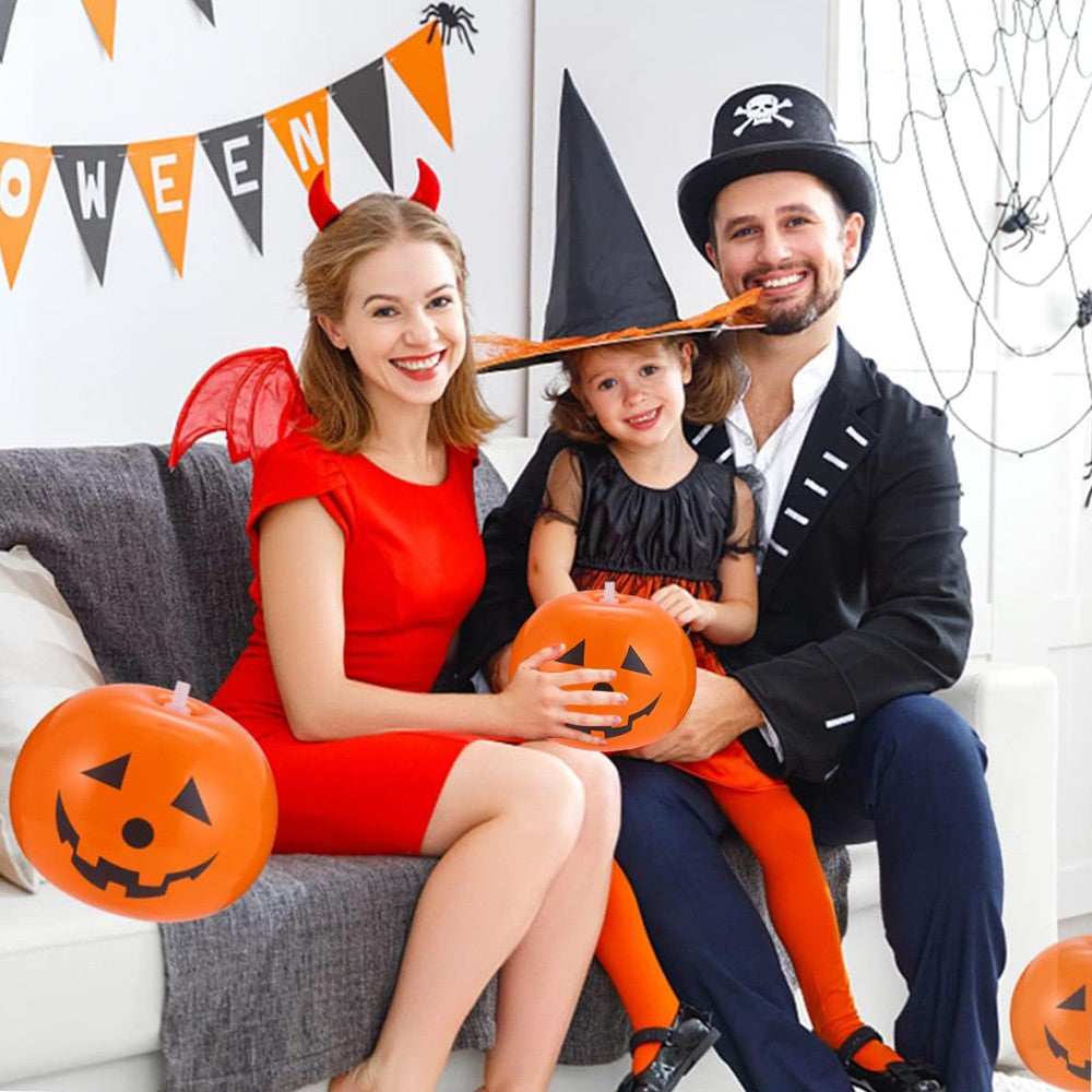 5PCS Inflatable Halloween Pumpkins with LED Lights – Outdoor Garden & Party Decoration