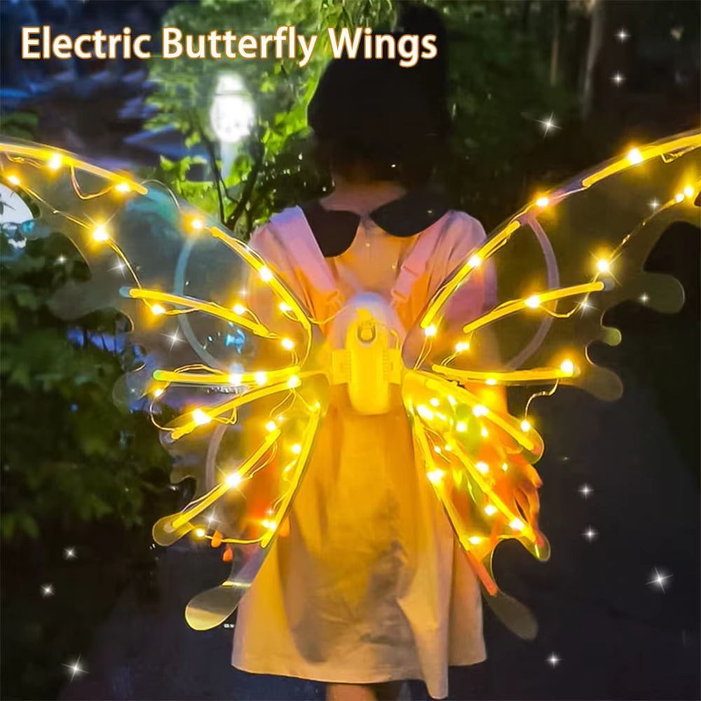 Electric LED Fairy Butterfly Wings – Flapping Costume Wings for Girls & Women, Perfect Party Accessory