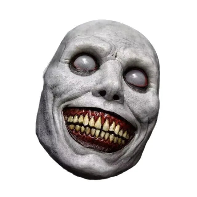 Scary Halloween Mask – Evil Devil Demon Mask with White Eyes for Party, Cosplay & Adult Costume