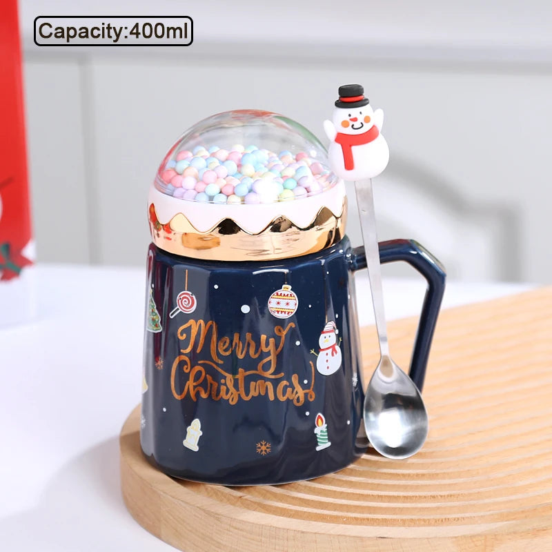 Christmas Ceramic Mugs | Santa, Elk & Snowman Coffee Cups | Festive Hot Chocolate & Gift Mug Collection