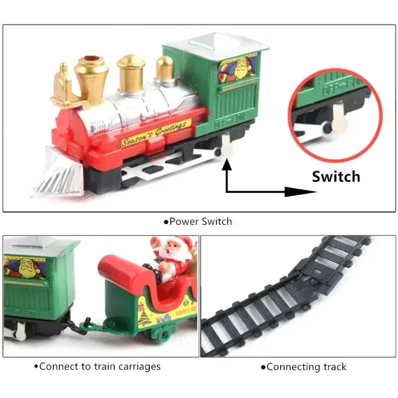 Christmas Train Set with Railway Tracks – Festive Holiday Toy & Decoration for Kids and Family Fun