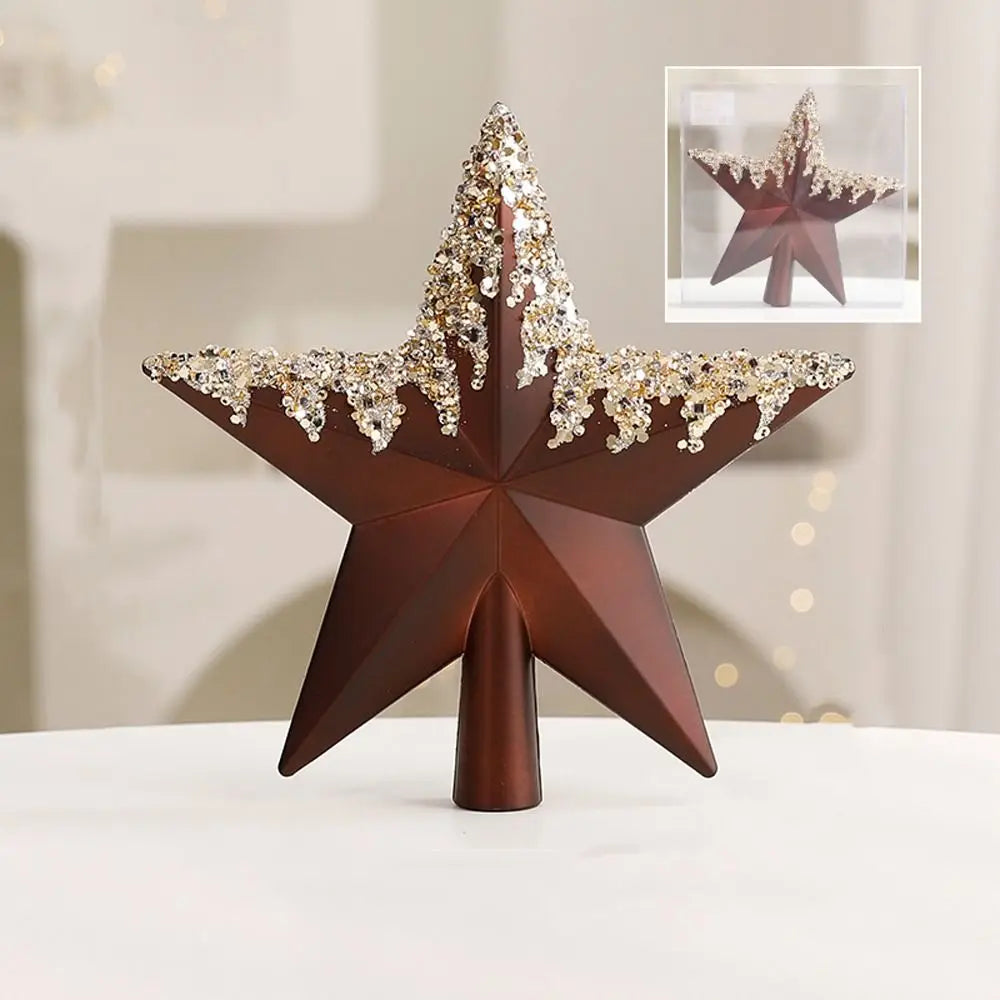 Colourful Glitter Star Tree Topper – Reusable Christmas Tree Decoration