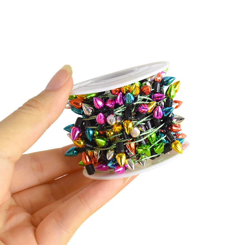 5 Metre Colourful Christmas Bulb Garland – Festive Non-LED String for Trees, Homes & Crafts