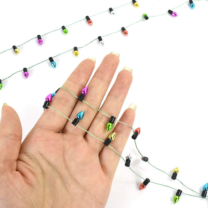 5 Metre Colourful Christmas Bulb Garland – Festive Non-LED String for Trees, Homes & Crafts