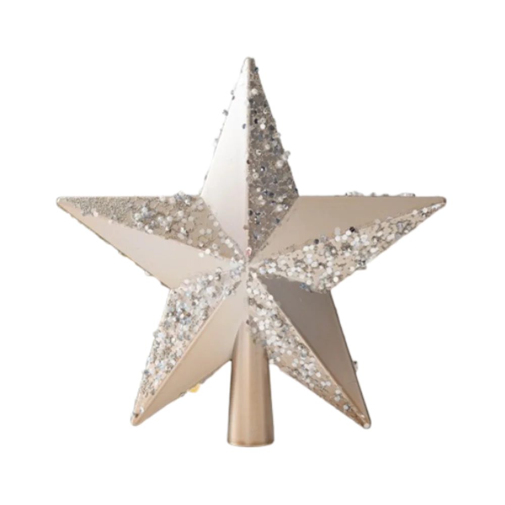 Colourful Glitter Star Tree Topper – Reusable Christmas Tree Decoration