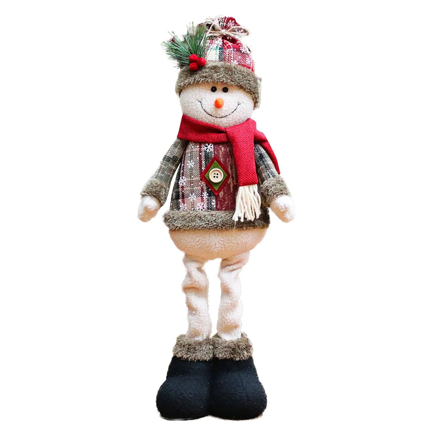 3PCS Christmas Decorative Dolls – Santa Claus, Reindeer & Snowman Holiday Doll Ornaments