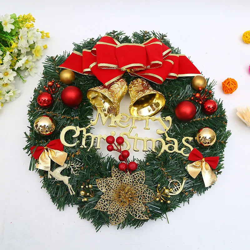30cm Christmas Wreath – Festive Wreath for Front Door, Window & Home Décor