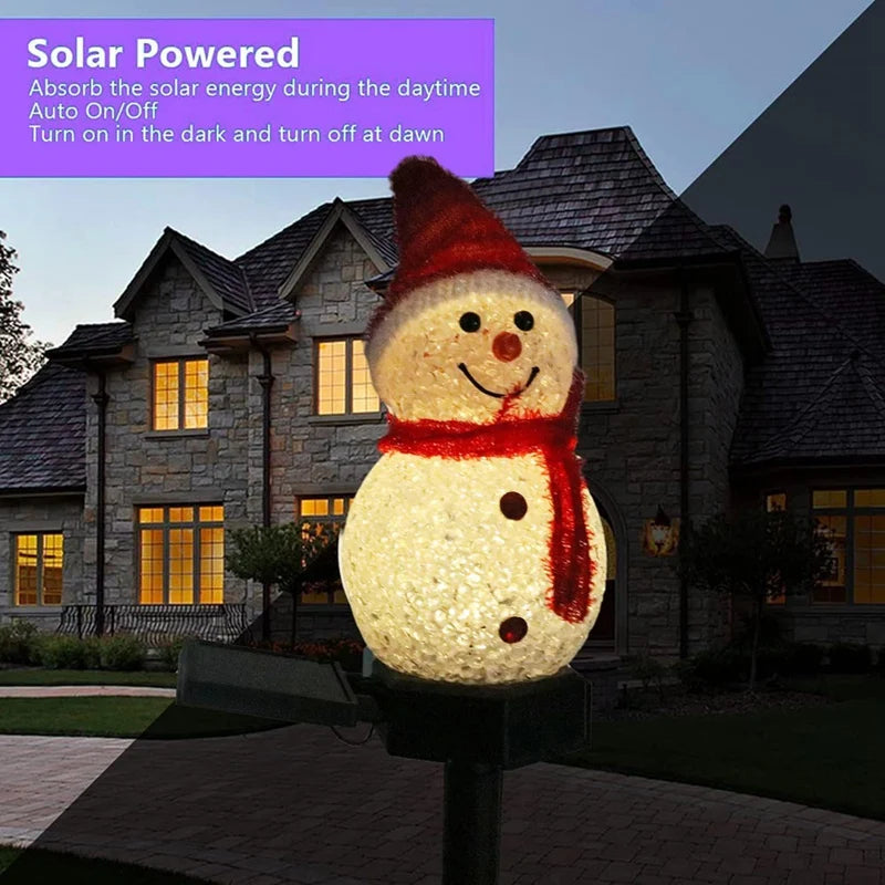 Solar Snowman Light – Outdoor Christmas Decoration | Solar-Powered LED Garden Stake for Lawn, Patio & Pathway