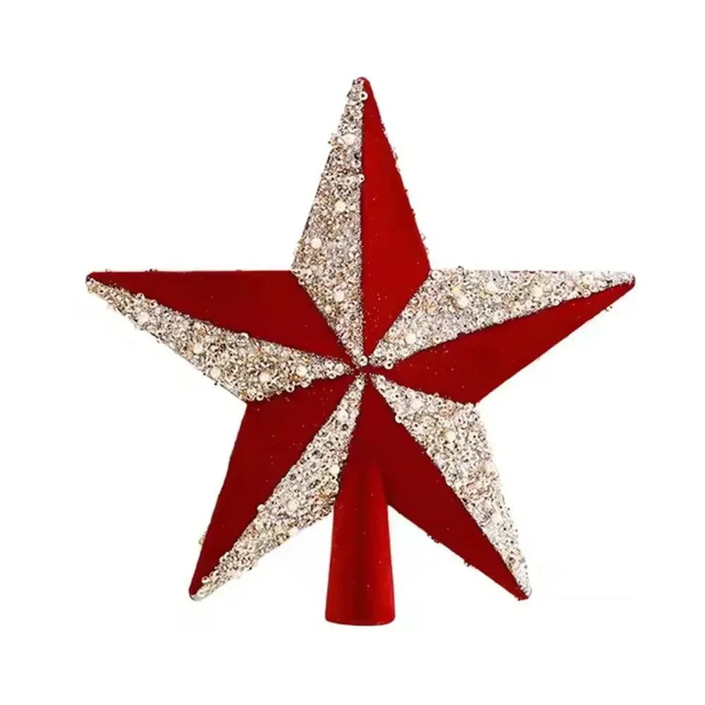 Colourful Glitter Star Tree Topper – Reusable Christmas Tree Decoration