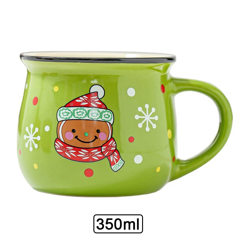 Christmas Ceramic Mugs | Santa, Elk & Snowman Coffee Cups | Festive Hot Chocolate & Gift Mug Collection