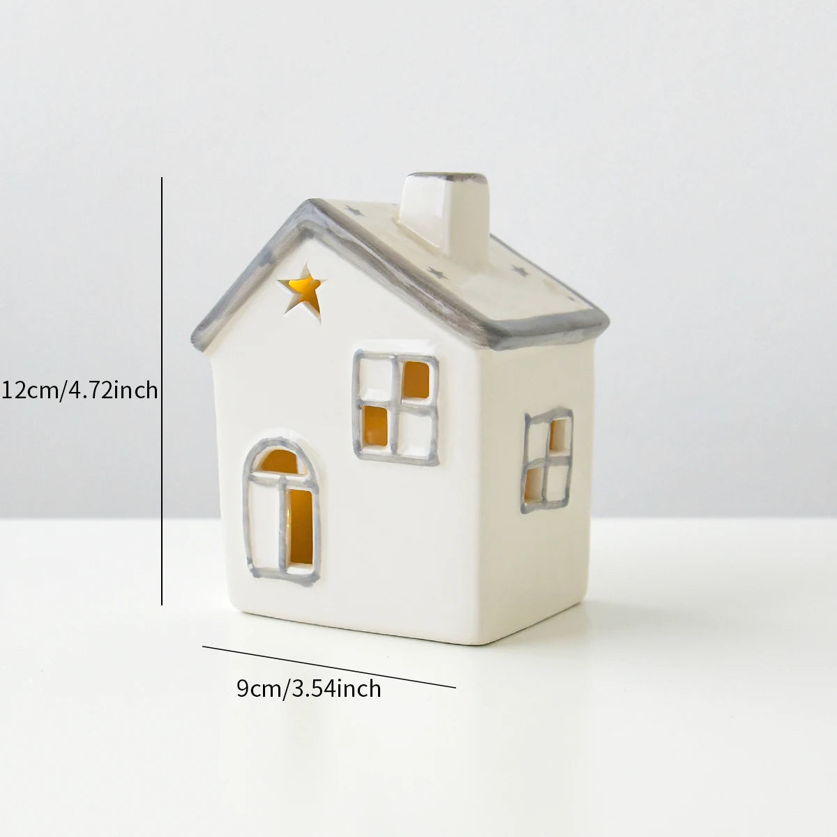 Ceramic Glowing Christmas Snow Houses | Cosy Light-Up Holiday Ornaments