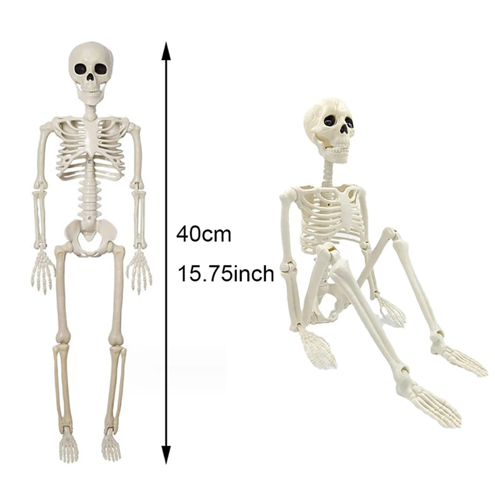 Halloween Posable Skeleton Decoration – Human-Shaped Fake Bone Horror Prop for Parties & Haunted Houses