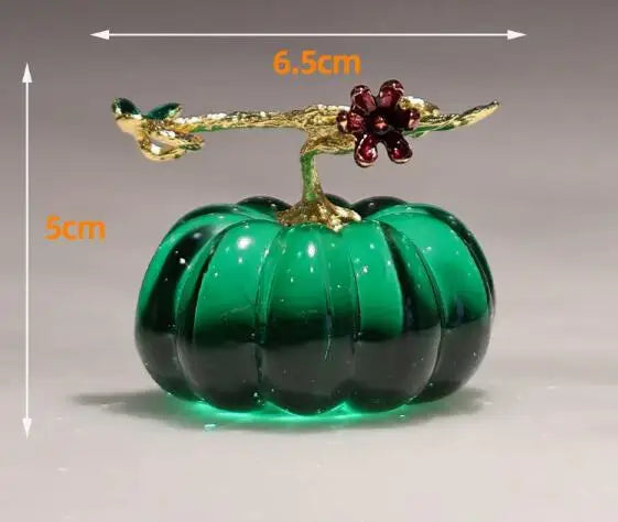 Crystal Pumpkin Ornament – Elegant Decorative Figurine for Home, Table, and Seasonal Display