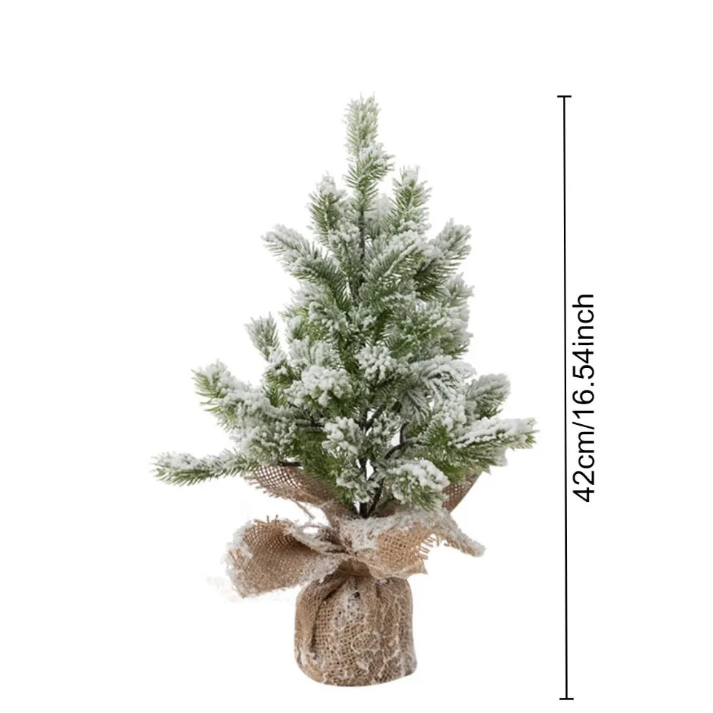 Nearly Natural Snow Flocked Artificial Christmas Tree – Decorative Tree with 30 LED Lights