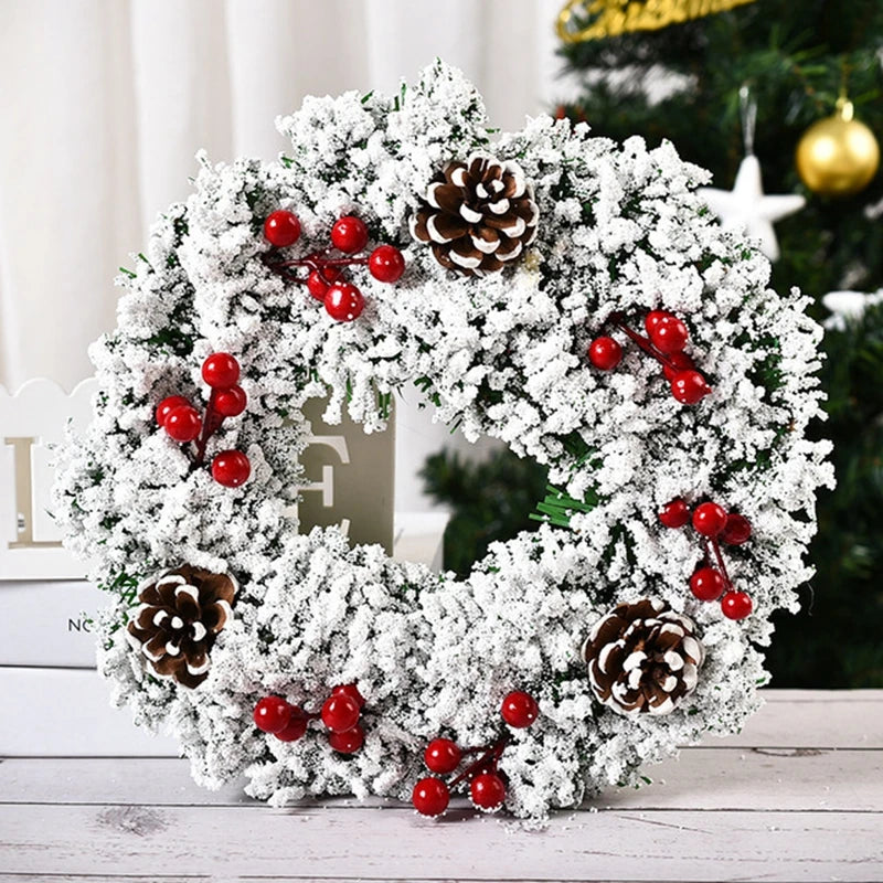 30cm Christmas Wreath – Festive Wreath for Front Door, Window & Home Décor