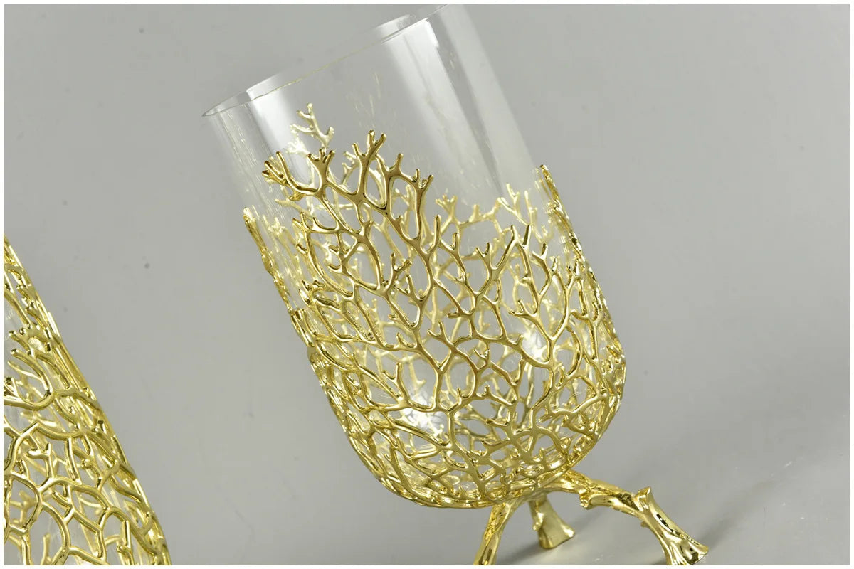 Luxury Imitation Coral Ornament & Vase – Crystal, Glass & Resin Ocean-Inspired Home Décor