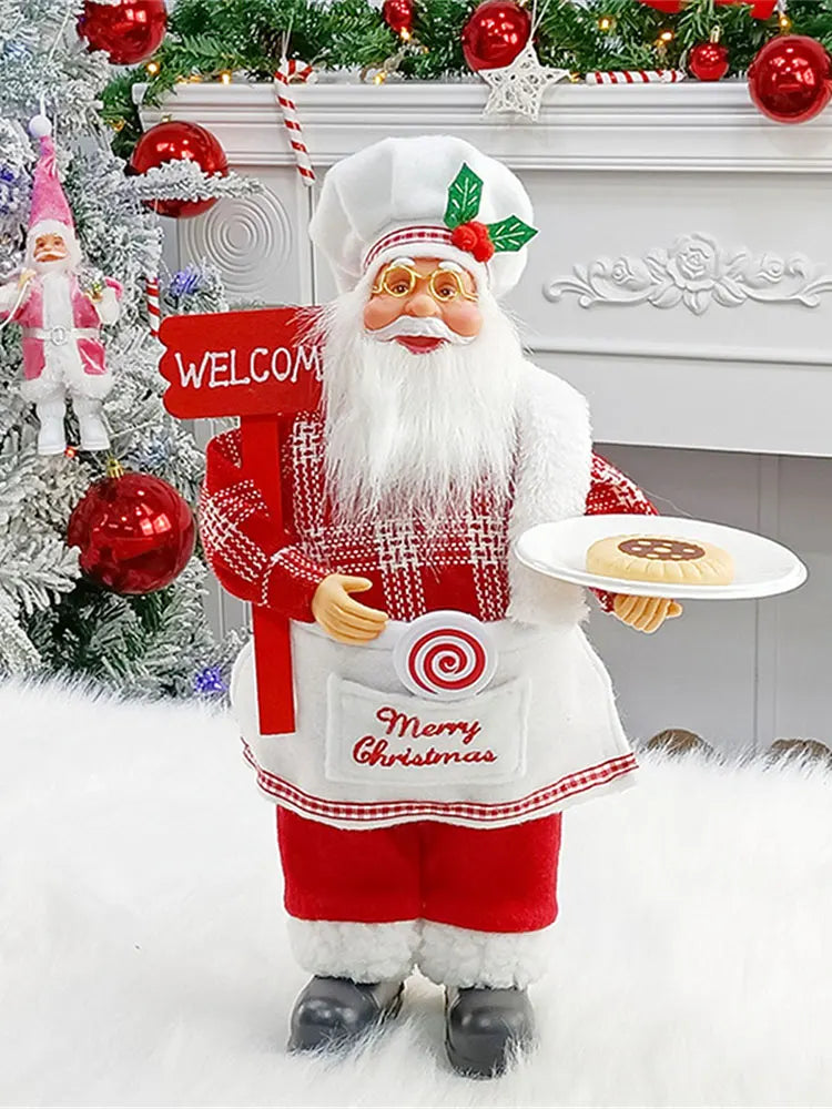 12" Standing Chef Santa Claus – Christmas Decoration & Holiday Ornament for Home