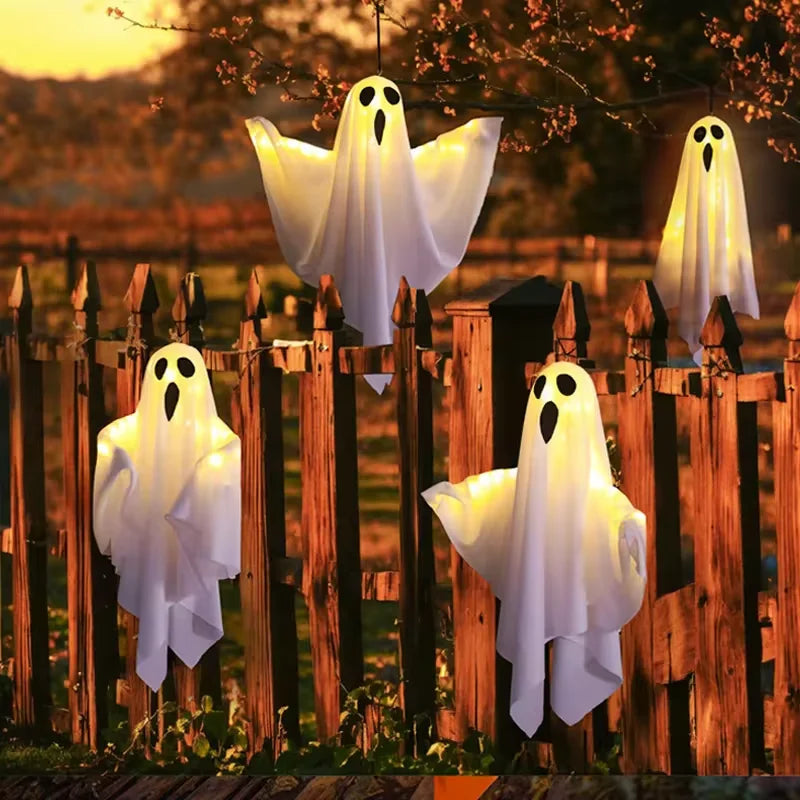 Halloween LED Ghost Hanging Light – Outdoor & Indoor Ghost Decoration for Home, Party, Bar & Horror Props