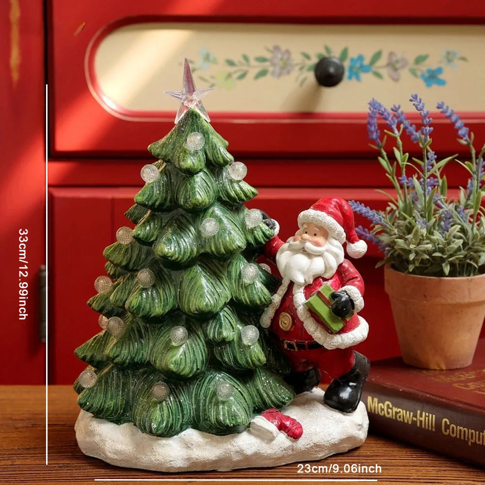 Ceramic Santa Claus & Christmas Tree Ornaments – Festive Christmas Decorations for Home