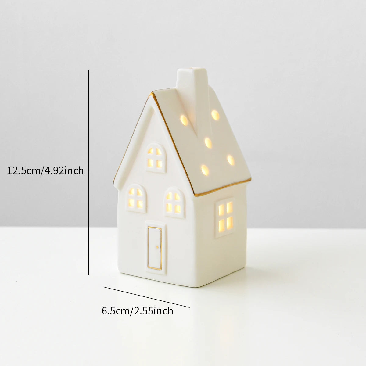 Ceramic Glowing Christmas Snow Houses | Cosy Light-Up Holiday Ornaments