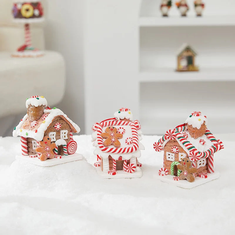 Light-Up Gingerbread House Ornament – Whimsical Fairy Tale Christmas Decoration