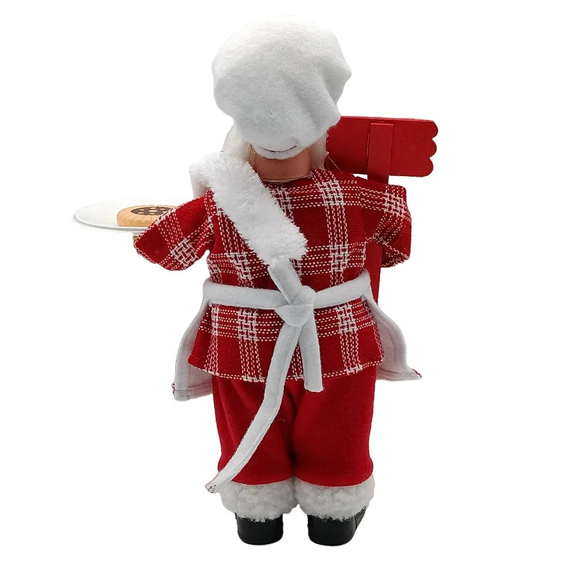 12" Standing Chef Santa Claus – Christmas Decoration & Holiday Ornament for Home
