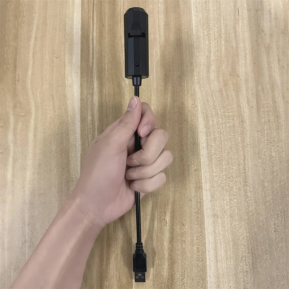 360° Rotating Skull LED Night Light with Interchangeable Faces & Palm Prints – USB-Powered Halloween Wall & Ceiling Decoration