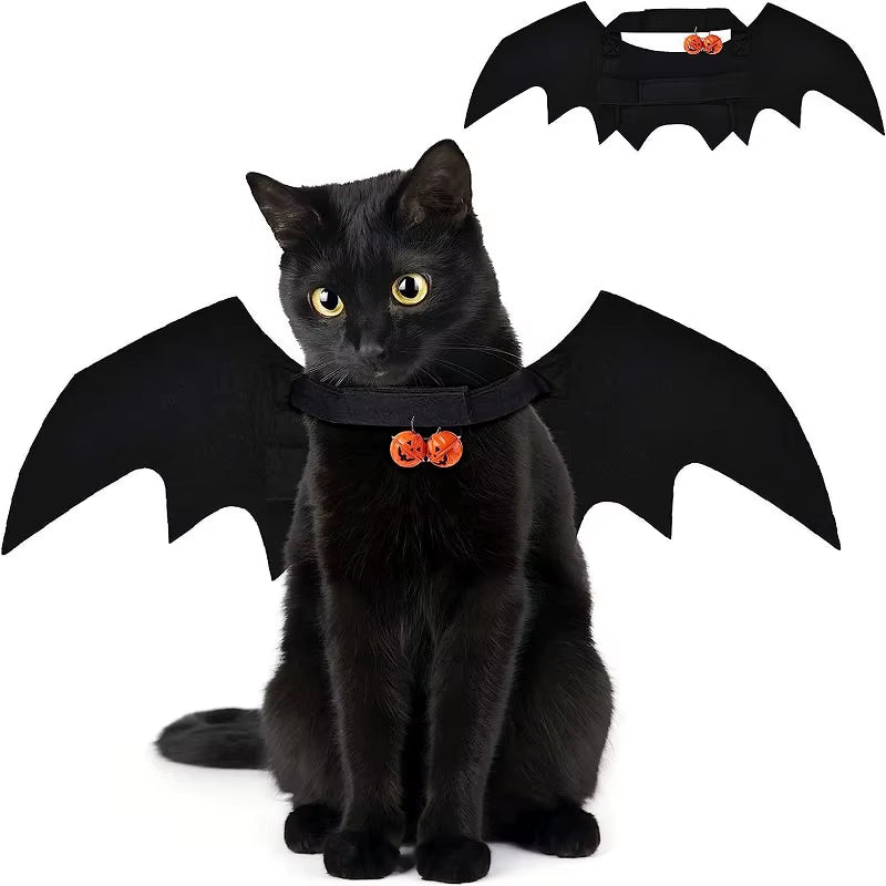 Pet Cat Costume – Bat Wings Cosplay Outfit for Cats & Small Pets, Halloween Costume