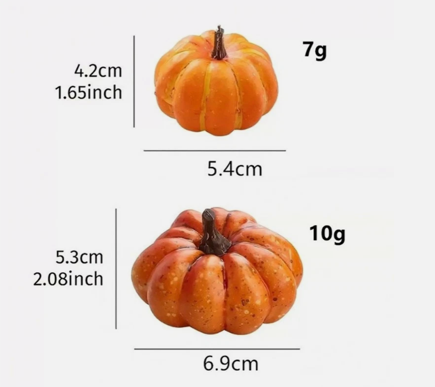 9pcs Artificial Foam Pumpkins – Faux Fall Decoration for Autumn