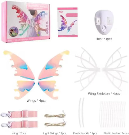 Electric LED Fairy Butterfly Wings – Flapping Costume Wings for Girls & Women, Perfect Party Accessory