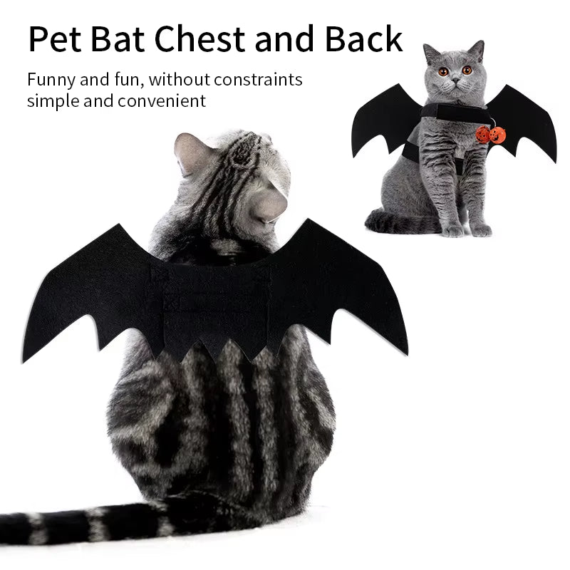 Pet Cat Costume – Bat Wings Cosplay Outfit for Cats & Small Pets, Halloween Costume
