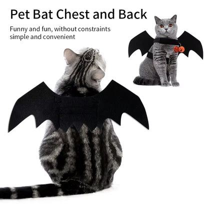 Pet Cat Costume – Bat Wings Cosplay Outfit for Cats & Small Pets, Halloween Costume
