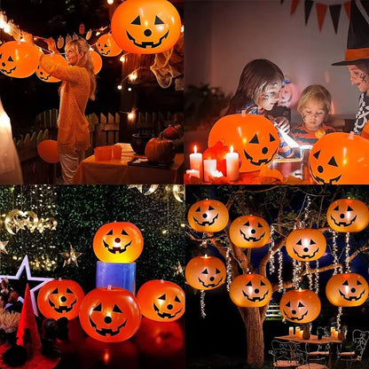 5PCS Inflatable Halloween Pumpkins with LED Lights – Outdoor Garden & Party Decoration