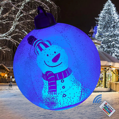 60cm Transparent Light-Up Christmas Ornament Ball | Outdoor & Indoor Inflatable Decoration