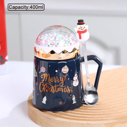 Christmas Ceramic Mugs | Santa, Elk & Snowman Coffee Cups | Festive Hot Chocolate & Gift Mug Collection