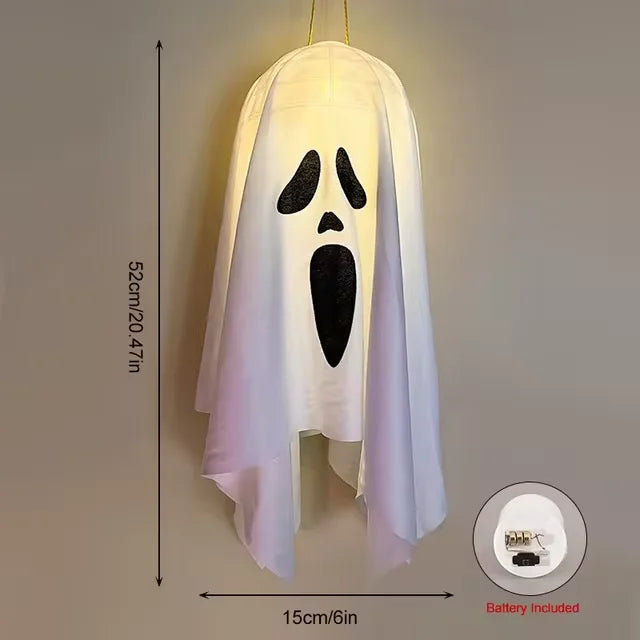Halloween LED Ghost Hanging Light – Outdoor & Indoor Ghost Decoration for Home, Party, Bar & Horror Props