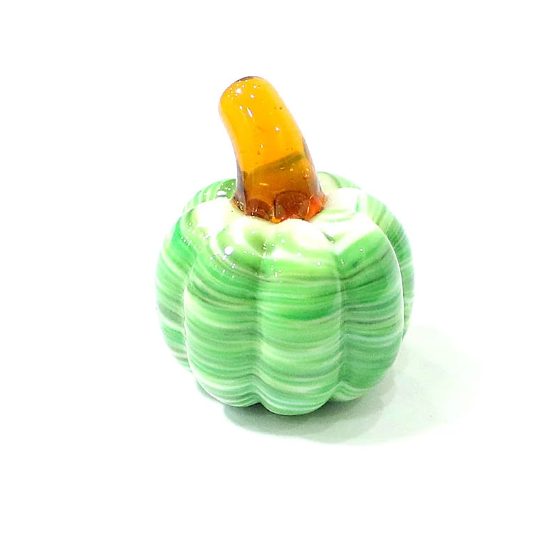Mini Glass Pumpkin Figurines – Cute Halloween Table Ornaments, Autumn Home & Party Decorations