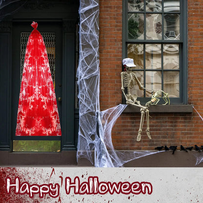 59-Inch Hanging Halloween Corpse Prop – Creepy Bloody Body Bag Decoration for Haunted Houses, Yards & Outdoor Horror Displays