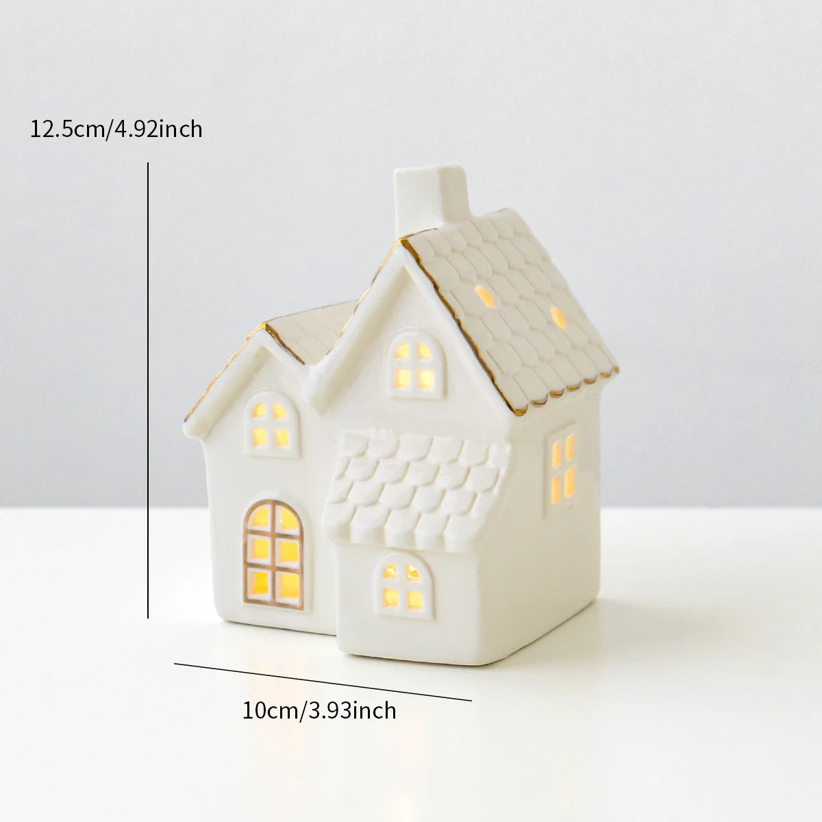 Ceramic Glowing Christmas Snow Houses | Cosy Light-Up Holiday Ornaments
