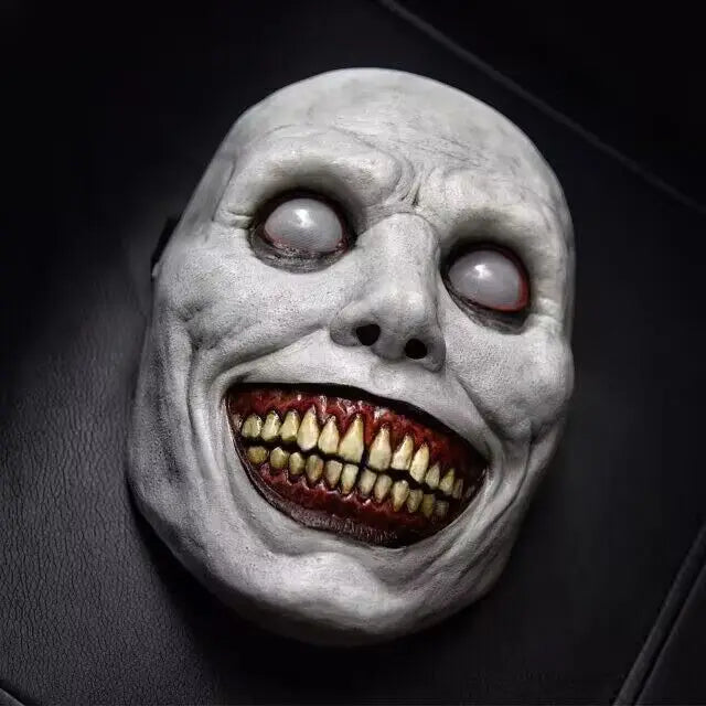 Scary Halloween Mask – Evil Devil Demon Mask with White Eyes for Party, Cosplay & Adult Costume