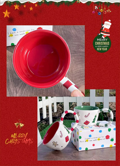 Christmas Ceramic Mugs | Santa, Elk & Snowman Coffee Cups | Festive Hot Chocolate & Gift Mug Collection