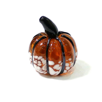 Mini Glass Pumpkin Figurines – Cute Halloween Table Ornaments, Autumn Home & Party Decorations