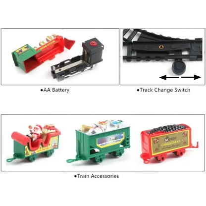 Christmas Train Set with Railway Tracks – Festive Holiday Toy & Decoration for Kids and Family Fun