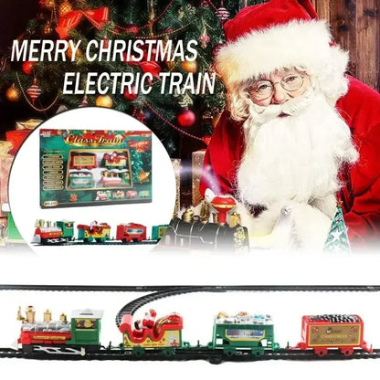 Christmas Train Set with Railway Tracks – Festive Holiday Toy & Decoration for Kids and Family Fun