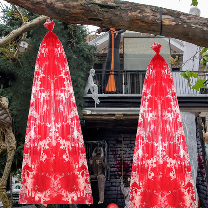 59-Inch Hanging Halloween Corpse Prop – Creepy Bloody Body Bag Decoration for Haunted Houses, Yards & Outdoor Horror Displays