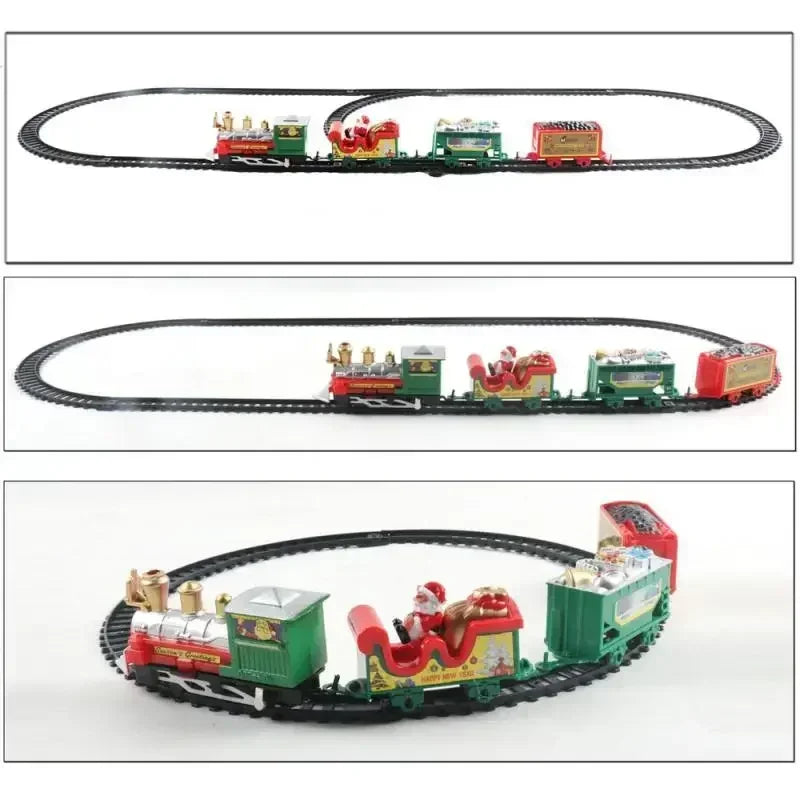 Christmas Train Set with Railway Tracks – Festive Holiday Toy & Decoration for Kids and Family Fun