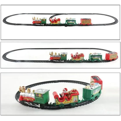 Christmas Train Set with Railway Tracks – Festive Holiday Toy & Decoration for Kids and Family Fun