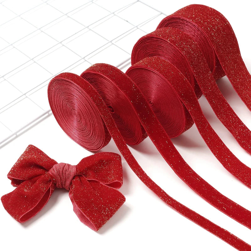 5 Metre Red Christmas Ribbon – Festive Decorative Ribbon for Trees, Gifts & Crafts