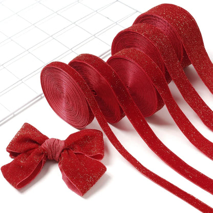 5 Metre Red Christmas Ribbon – Festive Decorative Ribbon for Trees, Gifts & Crafts