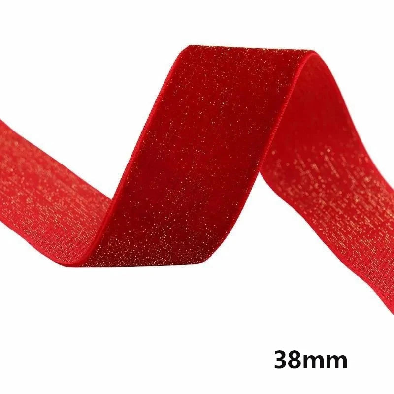 5 Metre Red Christmas Ribbon – Festive Decorative Ribbon for Trees, Gifts & Crafts